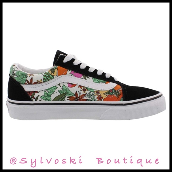 🌴 VANS OLD SKOOL IN Women – Multi Tropic/Black/True White NWT - Picture 4 of 8
